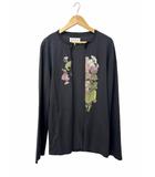 メゾンマルジェラ Maison Margiela 16SS Floral print cut and sew cutting cardigan フローラル プリント カットソー 裁断 カーディガン S50GC0427 48 黒 ブラック ブランド古着ベクトル 中古260427