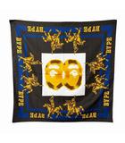 アベイシングエイプ A BATHING APE Double Ape Head Scarf ダブル エイプ ヘッド スカーフ 001GDH31027X 黒 ブラック ブランド古着ベクトル 中古●▲260514