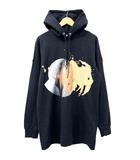 モンクレール MONCLER ×1017 ALYX 9SM アリクス 19AW MAGLIA CON CAPPUCCIO ワッペン プリント プルオーバー パーカー E209Y8001050 S 黒ブラック ブランド古着ベクトル 中古260530