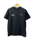 モンクレール MONCLER ×FRAGMENT DESIGN フラグメント デザイン 23AW SS T-Shirt ロゴ プリント ワッペン 半袖Tシャツ I209U8C00002 XS 黒ブラック ブランド古着ベクトル 中古260530
