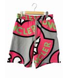 モンクレール MONCLER Graphic Print Short Pants ロゴ グラフィック プリント ショート パンツ I10918H00016 M3054 XS グレー ピンク ブランド古着ベクトル 中古260609