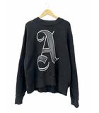 モンクレール MONCLER GENIUS ジーニアス ×PALM ANGELS パームエンジェルス 22AW Logo Sweatshirt ロゴ プリント スウェット シャツ トレーナー H209L8G0006 M2513 M 黒ブラック ブランド古着ベクトル 中古260607