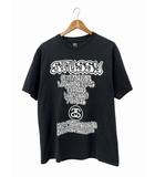 ステューシー STUSSY 00s ×Bulldog ブルドッグ Skates Wes Hampton World Tour Tee ロゴ プリント 半袖 Tシャツ L 黒 ブラック ブランド古着ベクトル 中古260622