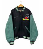 シュプリーム SUPREME ×Number(N)ine ナンバーナイン 25AW Mickey Varsity Jacket ミッキー バーシティ ジャケット スタジャン XL 黒 緑 ブラック グリーン ブランド古着ベクトル 中古☆AA★260717