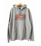 ステューシー STUSSY OLD 00s スカル クロスボーン パーカー XL グレー ブランド古着ベクトル 中古 260702
