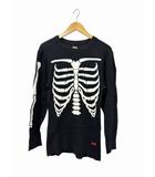 シュプリーム SUPREME Hanes Bones Thermal Crew ヘインズ ボーンズ サーマル クルー M 黒 ブラック ブランド古着ベクトル 中古☆AA★260730