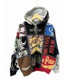 シュプリーム SUPREME × NumberNine ナンバーナイン 25AW Patchwork Zip Up Hooded Sweatshirt パッチワーク ジップアップ フーディー パーカー M 黒 ブラック ブランド古着ベクトル 中古☆AA★260821