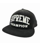 シュプリーム SUPREME × Champion チャンピオン 17SS 6panel Cap ロゴ刺繍 キャップ 帽子 黒 ブラック ブランド古着ベクトル 中古☆AA★▲260820