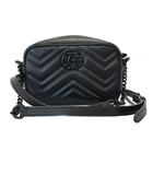 グッチ GUCCI GG マーモント ミニ ショルダー バッグ 634936 DTDHV 1000 BLACK 黒ブラック ブランド古着ベクトル 中古▲■260902