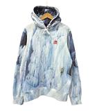 シュプリーム SUPREME ×THE NORTH FACE ノースフェイス 21SS Ice Climb Hooded Sweatshirt アイスクライム フーデッド スウェット シャツ プルオーバー パーカー M 青ブルー ブランド古着ベクトル 中古☆AA★260922