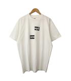 シュプリーム SUPREME ×COMME des GARCONS SHIRT コムデギャルソン シャツ 18AW Split Box Logo Tee スプリット ボックス ロゴ 半袖 Tシャツ M 白 ホワイト ブランド古着ベクトル 中古 ☆AA★261010
