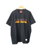 シュプリーム SUPREME 19AW Flame S/S Top フレイム ロゴ 半袖 Tシャツ L 黒 ブラック ブランド古着ベクトル 中古 ☆AA★261011