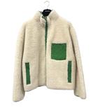 ルイヴィトン LOUIS VUITTON 21AW ムートン モノグラム シアリング ボア ジャケット RM212 FW4 HLL68E 52 ベージュ グリーン ブランド古着ベクトル 中古■260930