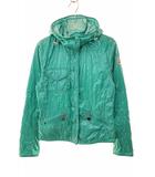 モンクレール MONCLER ナイロン ジャケット サイズ 1 フード ブルガリア製 ライトグリーン 【ブランド古着ベクトル】【中古】☆AA★●250415