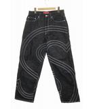 25SS S LOGO RIGID BAGGY JEAN BLACK SIZE30 Sロゴ リジッド バギー ジーンズ デニム パンツ ブラック 【ブランド古着ベクトル】【中古】☆AA★▲■ 250429