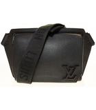 ルイヴィトン LOUIS VUITTON LV AEROGRAM アエログラム テイクオフ スリング M57081 レザー ボディバッグ ロゴ ブラック 【ブランド古着ベクトル】【中古】☆AA★●▲■250510