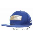 × NEW ERA 16SS METALLIC BOX LOGO BLUE 7 3/8 ニューエラ メタリック ボックス ロゴ ブルー キャップ 【ブランド古着ベクトル】【中古】☆AA★▲250701