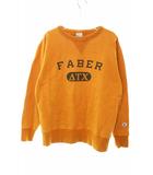 チャンピオン CHAMPION 復刻 小文字ランタグ スウェット Lサイズ ロゴ プリント トレーナー オレンジ 【ブランド古着ベクトル】【中古】●250725