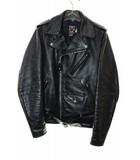 ショット SCHOTT 613UST VINTAGE ONESTAR LONG SIZE 34 7164 ダブルライダースジャケット ワンスター レザー 牛革 ブラック 【ブランド古着ベクトル】【中古】250604