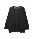 コモリ COMOLI 21SS T01-05005 サイズ 2 フットボールTシャツ ロンT 長袖 ブラック 【ブランド古着ベクトル】【中古】●250622