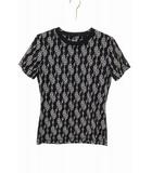 エルメス HERMES 22SS 総柄 カットソー サイズ34 2E4600DG Tシャツ 半袖 クリティケス ブラック 【ブランド古着ベクトル】【中古】☆AA★●250721