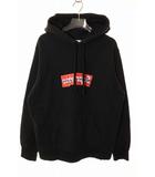 × COMME des GARCONS 17SS BOX LOGO HOODED SWEATSHIRT BLACK M コムデギャルソン ボックスロゴ フーディ パーカー ブラック 【ブランド古着ベクトル】【中古】☆AA★250729
