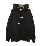 × COMME des GARCONS SHIRT 18AW SPLIT BOX LOGO HOODED SWEATSHIRT BLACK L コムデギャルソン ボックスロゴ フーディ ブラック 【ブランド古着ベクトル】【中古】☆AA★250730