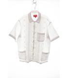 20SS EMBROIDERED S/S SHIRT WHITE M エンブロイダリー シャツ 刺繍 半袖 ホワイト 【ブランド古着ベクトル】【中古】☆AA★250729