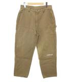 アベイシングエイプ A BATHING APE ダブルニーペインターパンツ Lサイズ 001PTI801006M ワークパンツ ベージュ 【ブランド古着ベクトル】【中古】250703