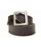 フルカウント FULLCOUNT WILD LEATHER GARRISON BELT BLACK 38 6211 ワイルドレザー ギャリソンベルト シングルピン ブラック 【ブランド古着ベクトル】【中古】●▲■250806