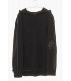 クロムハーツ CHROME HEARTS WAITING ROOM HD PLVR CSHMR XL カシミヤ クロスパッチ ニット プルオーバー パーカー ブラック 【ブランド古着ベクトル】【中古】☆AA★● 251017