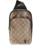 ルイヴィトン LOUIS VUITTON アヴェニュー スリングバッグ モノグラム マカサー M46327 ショルダー ボディバッグ ブラウン 【ブランド古着ベクトル】【中古】☆AA★▲■251003