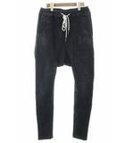  エーエフアーティファクト A.F ARTEFACT 25AW COATING BONDING SAROUEL SKINNY DENIM BLACK SIZE2 ag-12041-1 コーティング ボンディング サルエル カーゴ ジョガー デニム ブラック 【ブランド古着ベクトル】【中古】●■251016