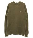 アベイシングエイプ A BATHING APE THERMAL LONG SLEEVE TEE KHAKI L サーマル ロング Tシャツ ロゴ ワッペン カーキ 【ブランド古着ベクトル】【中古】251125