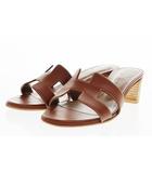 エルメス HERMES OASIS BROWN SIZE35 オアジス ブラウン レザー サンダル 【ブランド古着ベクトル】【中古】●▲■ 260422