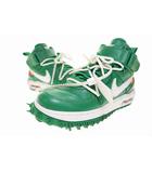 ナイキ NIKE × OFF-WHITE AIR FORCE 1 MID SP LTHR PINE GREEN 23cm DR0500-300 オフホワイト エア フォース ミッド パイン グリーン 【ブランド古着ベクトル】【中古】☆AA★●▲■260119
