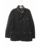 バーバリーブラックレーベル BURBERRY BLACK LABEL ジャケット Lサイズ BMP06-306-09 ノバチェック コート ブルゾン ブラック 【ブランド古着ベクトル】【中古】●260108