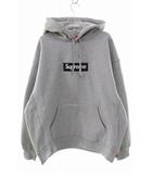 25AW BOX LOGO HOODED SWEATSHIRT GREY L ボックスロゴ フーデッド スウェットシャツ パーカー ブラック 【ブランド古着ベクトル】【中古】☆AA★260131