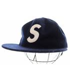 シュプリーム SUPREME × EBBETS FIELD FLANNELS 23SS S LOGO FITTED 6-PANEL NAVY エベッツ フィールド フランネルズ Sロゴ キャップ 帽子 ネイビー 【ブランド古着ベクトル】【中古】☆AA★▲260212