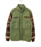 ラルフローレン RALPH LAUREN DENIM&SUPLLY ミリタリージャケット S 7254287FD ニットスリーブ 切替 カーキ 【ブランド古着ベクトル】【中古】●260124