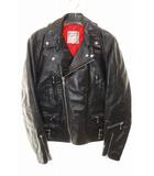 ルイスレザー LEWIS Leathers LIGHTNING TIGHT FIT BLACK SIZE 40 ライトニング タイトフィット ホースハイド ダブルライダース ブラックレザー 【ブランド古着ベクトル】【中古】260202