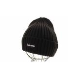 SMALL BOX LOGO BEANIE BLACK スモール ボックス ロゴ ビーニー ニット 帽子 ブラック 黒 【ブランド古着ベクトル】【中古】☆AA★260316