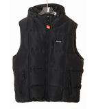 シュプリーム SUPREME 14AW IRIDESCENT PUFFY VEST BLACK L パフィー ベスト ブラック 黒 ロゴ 【ブランド古着ベクトル】【中古】☆AA★260602