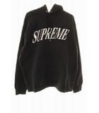 20SS CROSSOVER HOODED SWEATSHIRT BLACK S クロスオーバー フーディ スウェット シャツ パーカー ロゴ ブラック 黒 【ブランド古着ベクトル】【中古】☆AA★260310