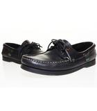 パラブーツ Paraboot バース デッキシューズ モカシン 7 1/2 レザー ブラック 【ブランド古着ベクトル】【中古】●▲■260224