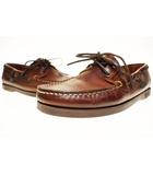 パラブーツ Paraboot デッキシューズ 7 1/2 0621 モカシン レザー 革靴 ブラウン 【ブランド古着ベクトル】【中古】●▲260228