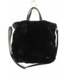 HEADPORTER 2WAY ファーバッグ ショルダー ハンド ブラック 【ブランド古着ベクトル】【中古】●▲260224