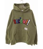 × WTAPS 21AW SIC'EM! HOODED SWEATSHIRT M シック エム フーデッド スウェットシャツ フーディ パーカー カーキ 【ブランド古着ベクトル】【中古】☆AA★260406