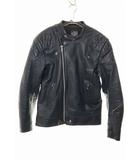 ルイスレザー LEWIS Leathers 希少 80s初期 SUPER MONZA スーパーモンザ 44-46相当 AEROジップ ヴィンテージ ライダース ジャケット ネイビー 【ブランド古着ベクトル】【中古】☆AA★260408