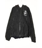 ナイキ NIKE × STUSSY NRG STRIPED WOOL JACKET BLACK XL DR4023-010 ストライプ ウール ジャケット ブラック 【ブランド古着ベクトル】【中古】 ■260307